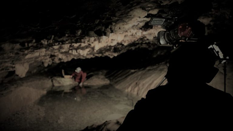 Tournage Onset grotte Prérouge 1